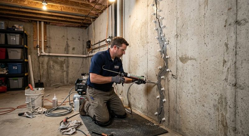 Basement Crack Repair in Woonsocket, RI