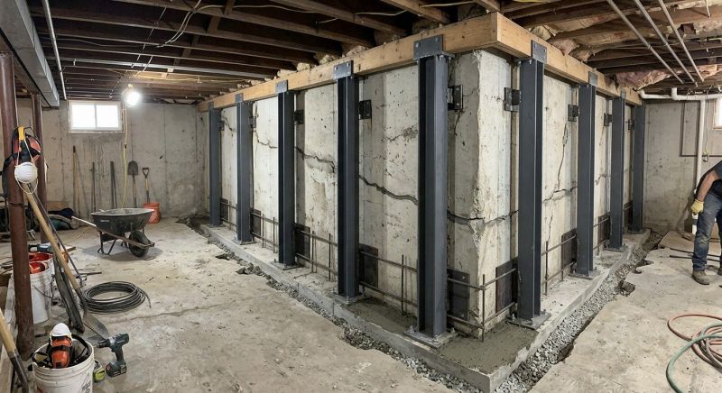 Basement Stabilization in Woonsocket, RI