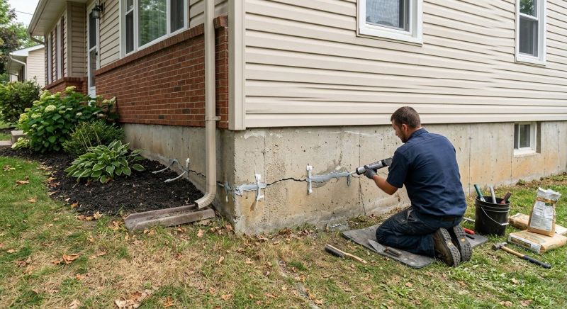 Cracked Foundation Repair in Coventry, RI