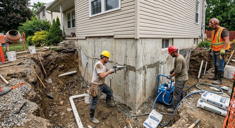 Cracked Foundation Repair in Norfolk, MA