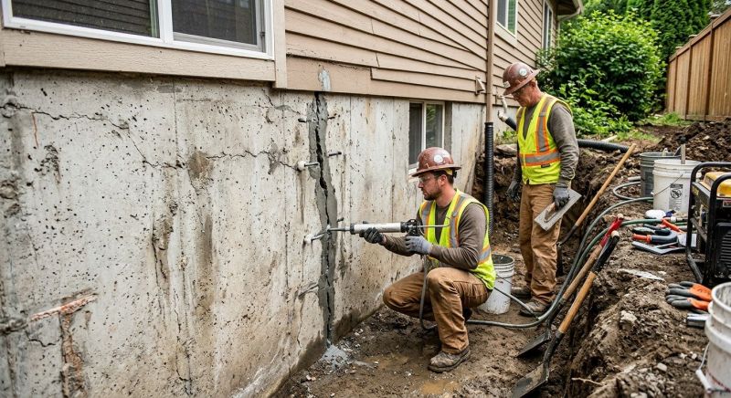 Cracked Foundation Repair in Somerset, MA
