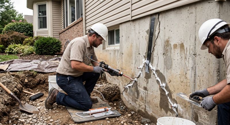 Cracked Foundation Repair in Sutton, MA