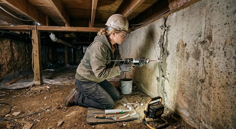 Crawlspace Foundation Repair in North Scituate, RI
