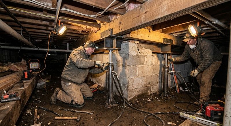 Crawlspace Foundation Repair in Sutton, MA