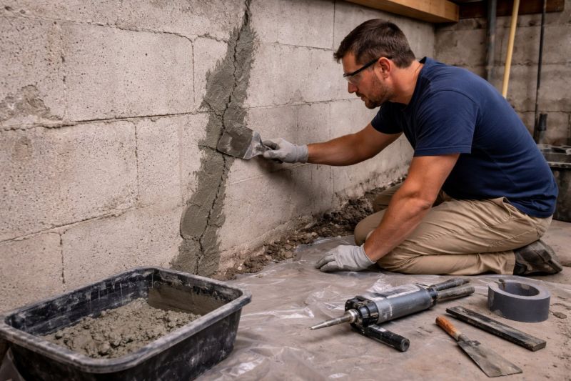 Foundation Crack Repair in Pascoag, RI