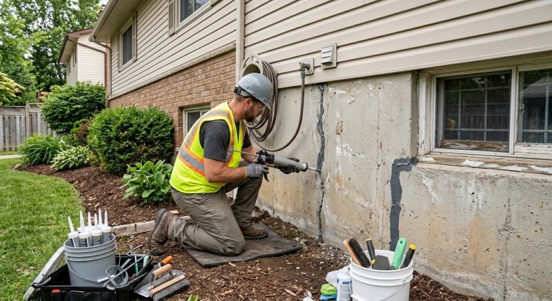 Foundation Crack Sealing in Woonsocket, RI