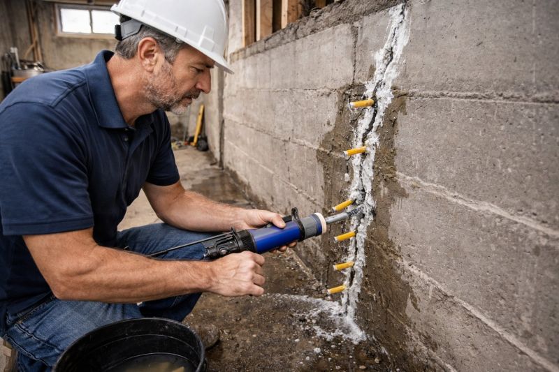 Foundation Crack Sealing in Woonsocket, RI