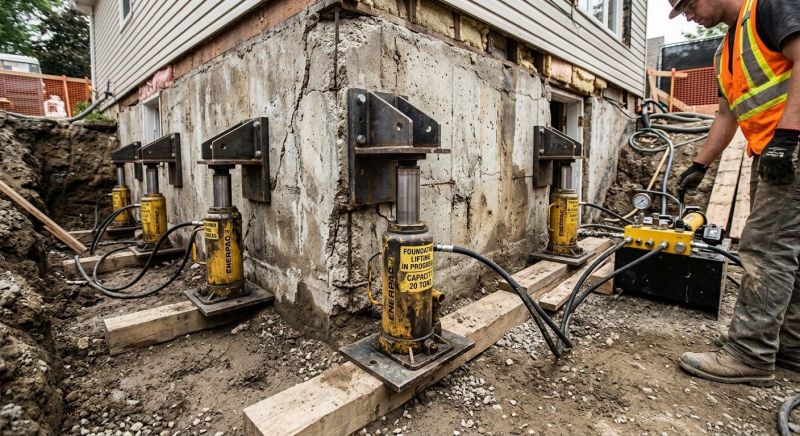 Foundation Jacking in Plainville, MA
