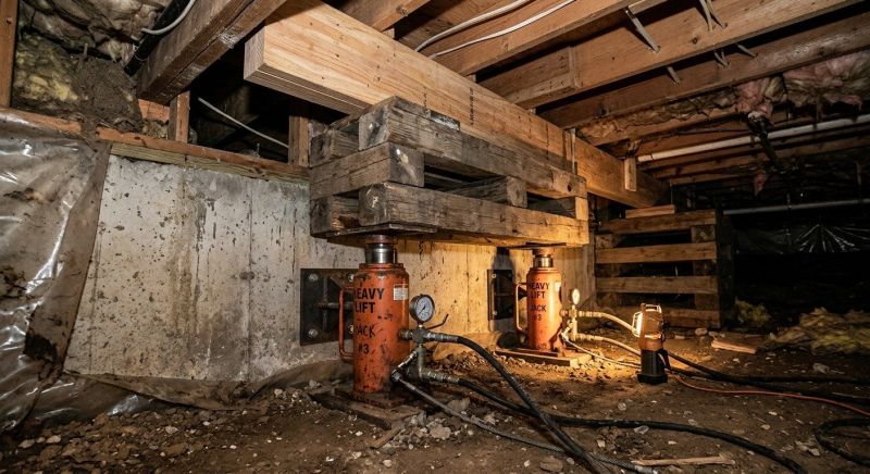 Foundation Jacking in Uxbridge, MA