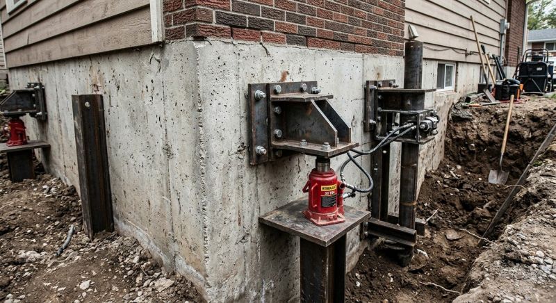 Foundation Pier Leveling in Woonsocket, RI