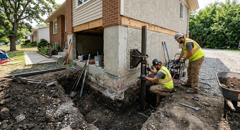 Foundation Pier Repair in Woonsocket, RI