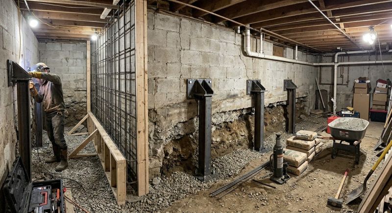 Foundation Stabilizing in Plainville, MA