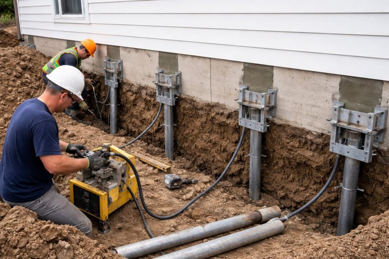 Helical Piers Installation in Woonsocket, RI