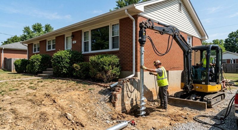 Helical Pile Installation in Woonsocket, RI