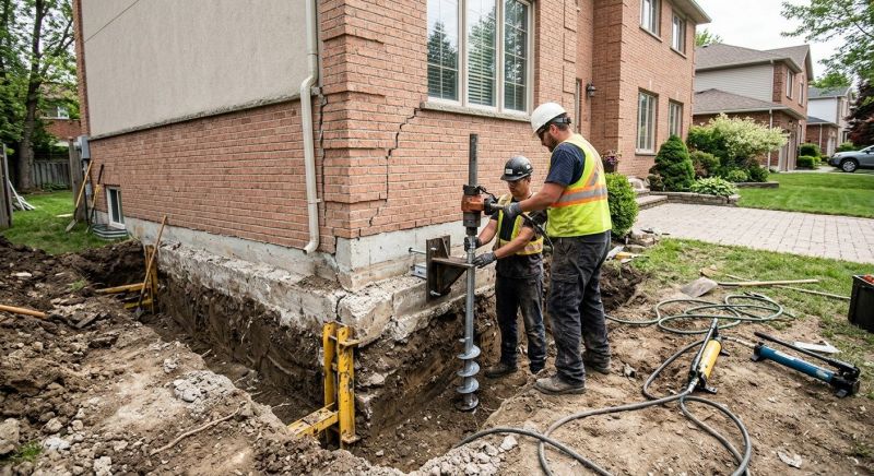 Sinking Foundation Repair in Ashland, MA