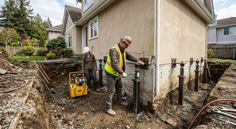 Sinking Foundation Repair in Dighton, MA