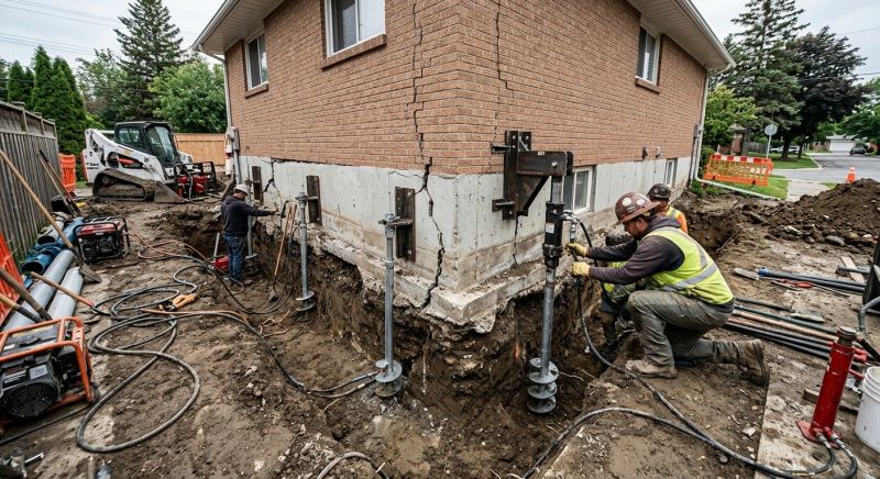 Sinking Foundation Repair in Pawtucket, RI